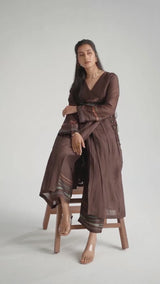 Buy Dark Chocolate Silk Co-Ord Set for Women