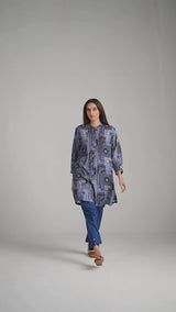 Blue Print Cotton Co-ord Set