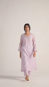 Winsome Orchid Pure Chanderi Co-ord Set