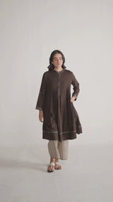 Dark Chocolate Brown and Beige Co-ord Set