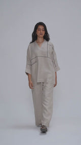 Undyed Natural Linen Co-ord Set