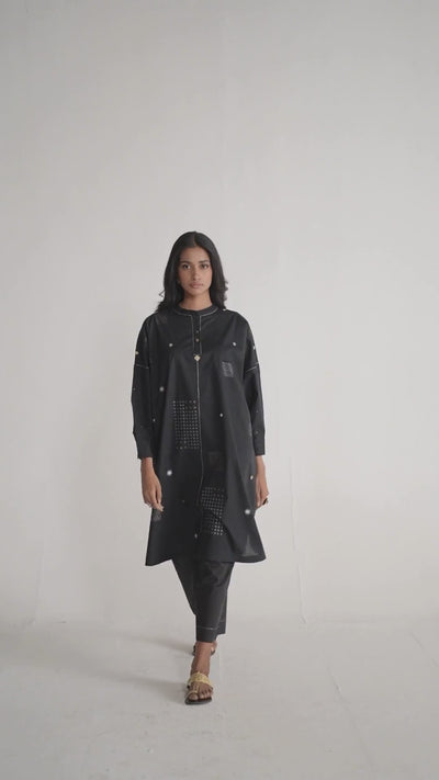 Black Cotton Co-ord Set for Women | Rangmanch | Ganga Fashions
