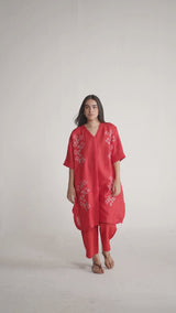 High Risk Red Linen Co-ord Set