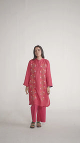 Claret Red Linen Co-ord Set