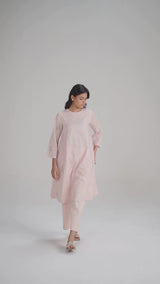 Rose Pink Mul-Mul Co-ord Set