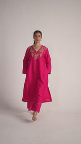 Virtual Pink Festive Co-ord Set