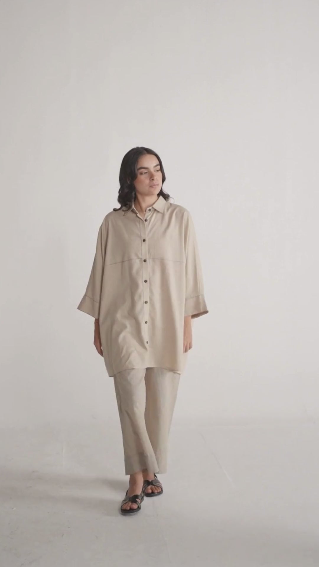 Brown Rice Co-ord Set for Women | Rangmanch | Ganga Fashions