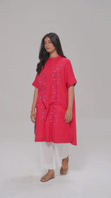 Red Pure Cotton Co-ord Set