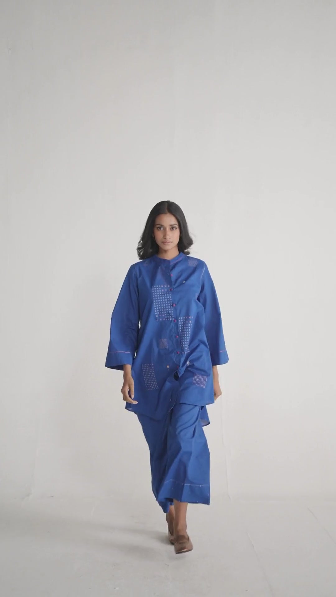 True Blue Cotton Co-ord Set for Women