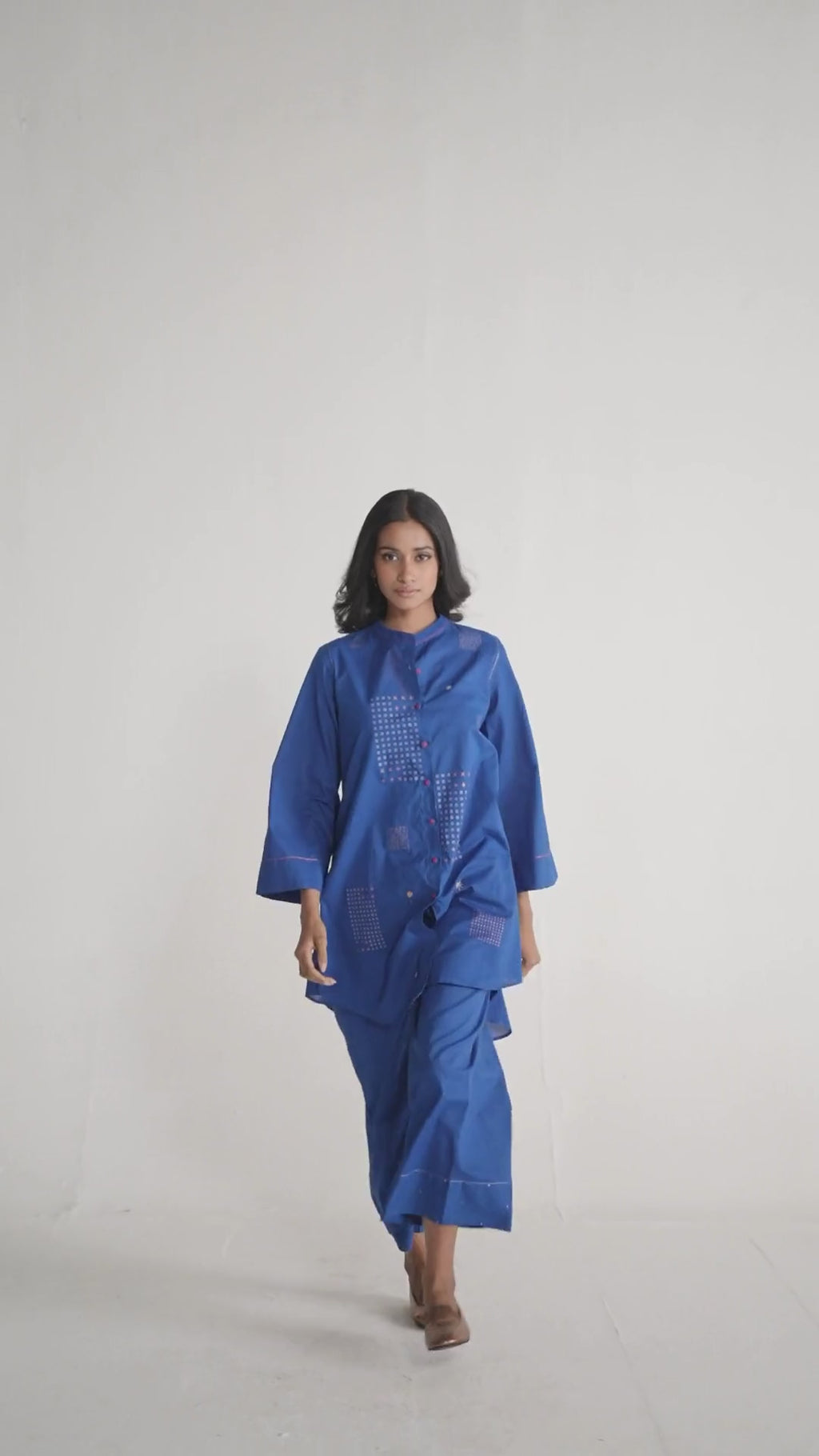 True Blue Cotton Co-ord Set for Women