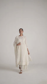 Ivory Pure Chanderi Kurta Set