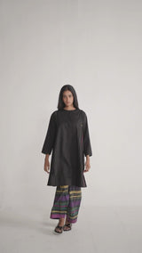 Black Multi Colour Checkard Co Ord Set