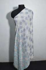 Pashmina Woven Jacquard Shawl Available In Grey And Green